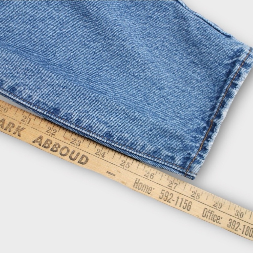 Levi Wedgie Straight Blue Distressed Jeans 31 100% Cotton - Picture 4 of 5